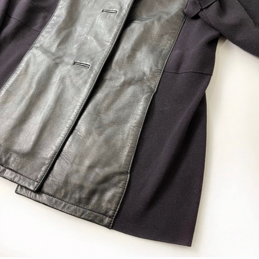 Anne Klein vintage leather black jacket size M - Picture 4 of 8